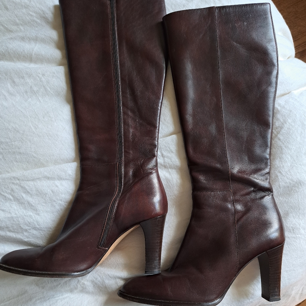JCREW tall brown high heel boots